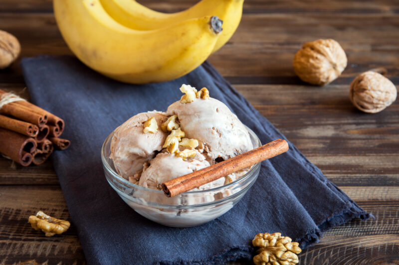 La ricetta del gelato alle banane e noci
