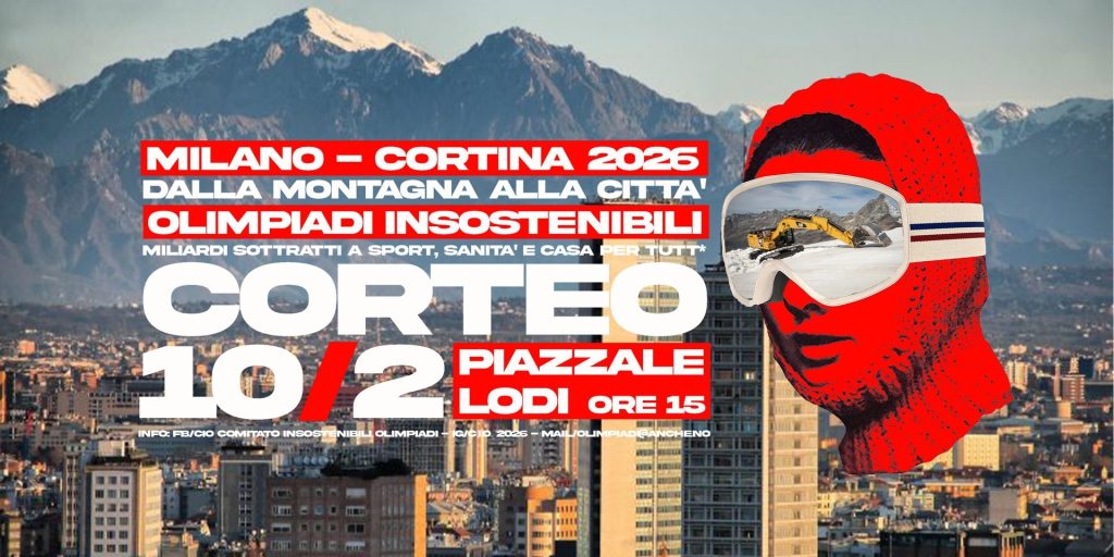 Comitato Insostenibili Olimpiadi: &laquo;Il 10 febbraio in piazza contro lo scempio&raquo;
