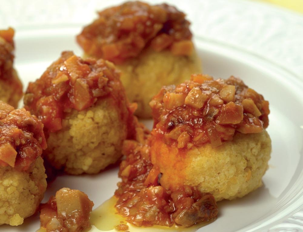 Crocchette di miglio con rag&ugrave; di seitan