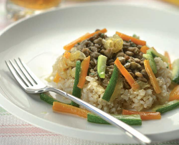 Riso con nituk&egrave; e lenticchie