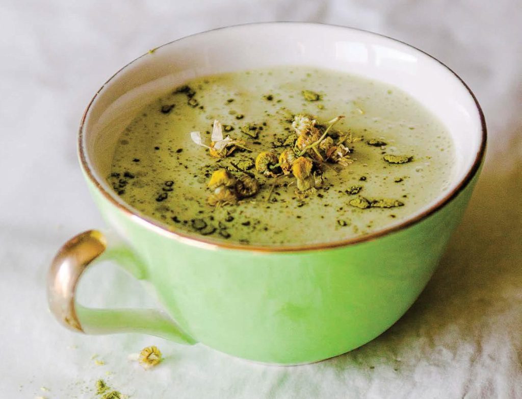Smoothie con banana e t&egrave; matcha