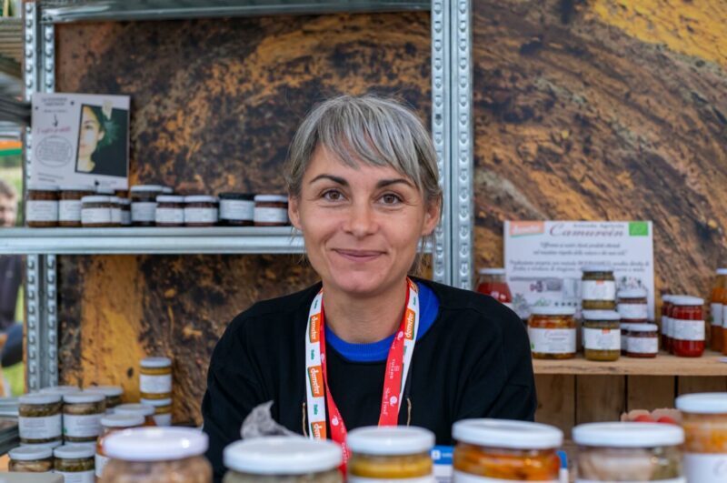 Catia Frignani dell'azienda agricola biodinamica Camurein